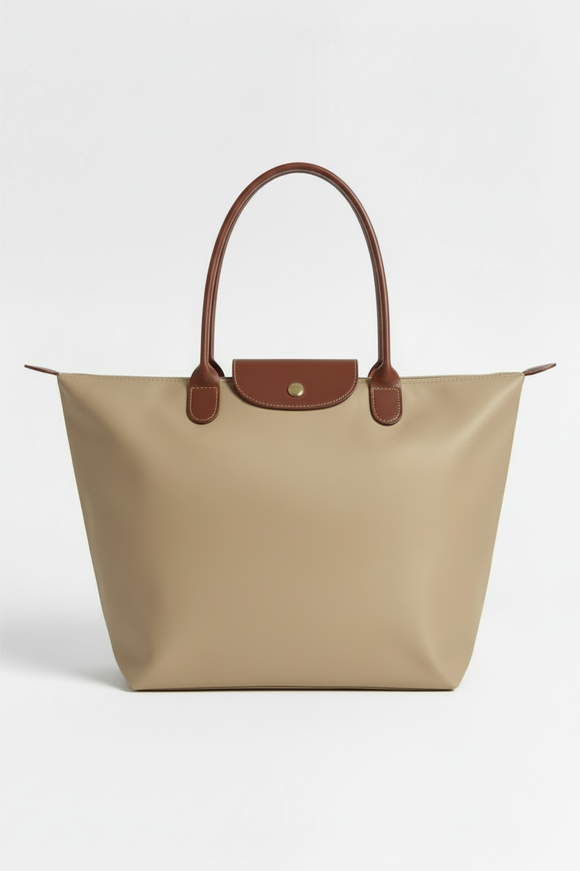 Handtas Dames | Ruim Model met Meerdere Vakken - Beige 1,0