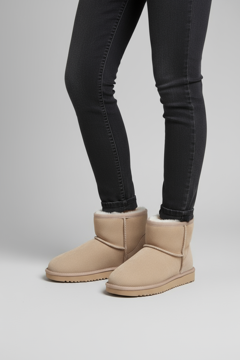Snowboots Dames | Gevoerde Laarzen Winter - Beige 2.0