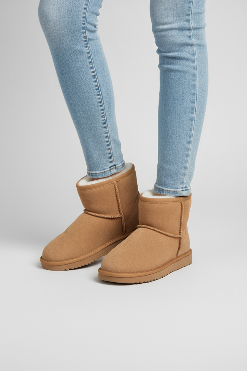 Snowboots Dames | Gevoerde Laarzen Winter - Khaki 2.0