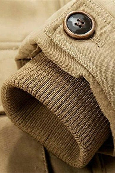 Winterjas Heren | Parka met Afneembare Capuchon - Khaki 4.0