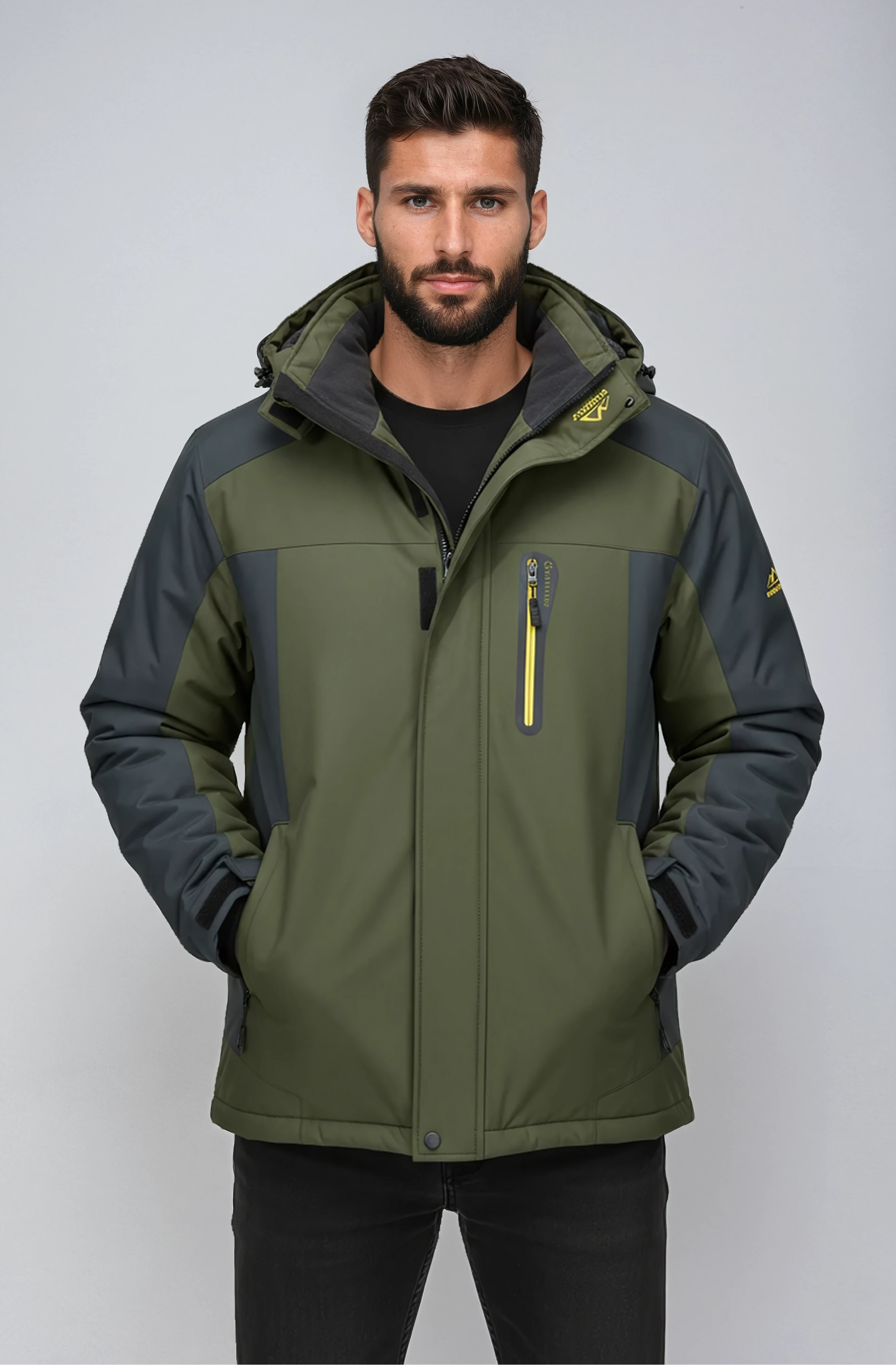Winterjas Heren | Waterafstotend met Capuchon - Groen