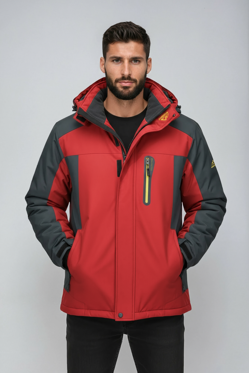 Winterjas Heren | Waterafstotend met Capuchon - Rood