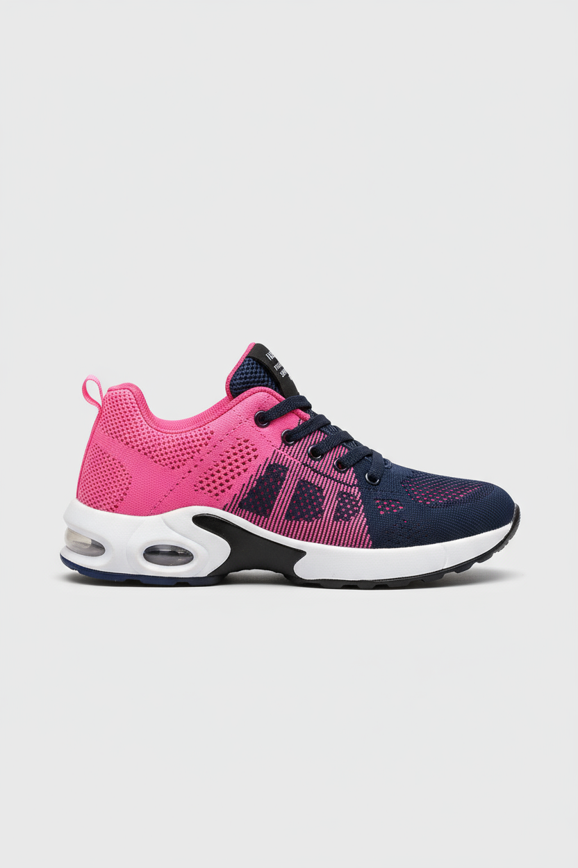 Dames Sneakers | Orthopedisch & Stevige Zool - Roze/Marineblauw