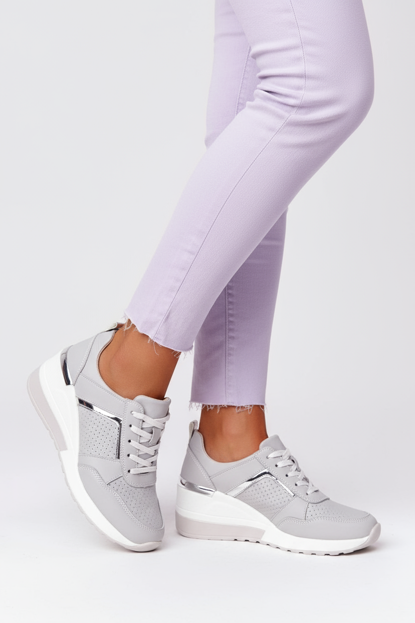 Dames Sneakers | Orthopedisch Verhoogde Zool - Grijs 2.0