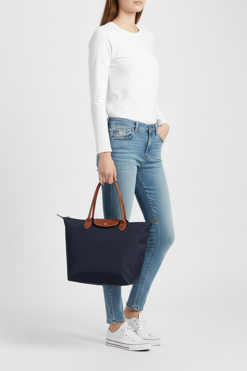 Handtas Dames | Ruim Model met Meerdere Vakken - Marineblauw 2.0