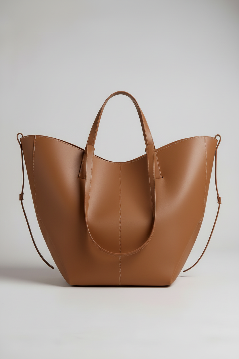 Shopper Dames | Ruime Schoudertas in Leerlook - Bruin 3.0