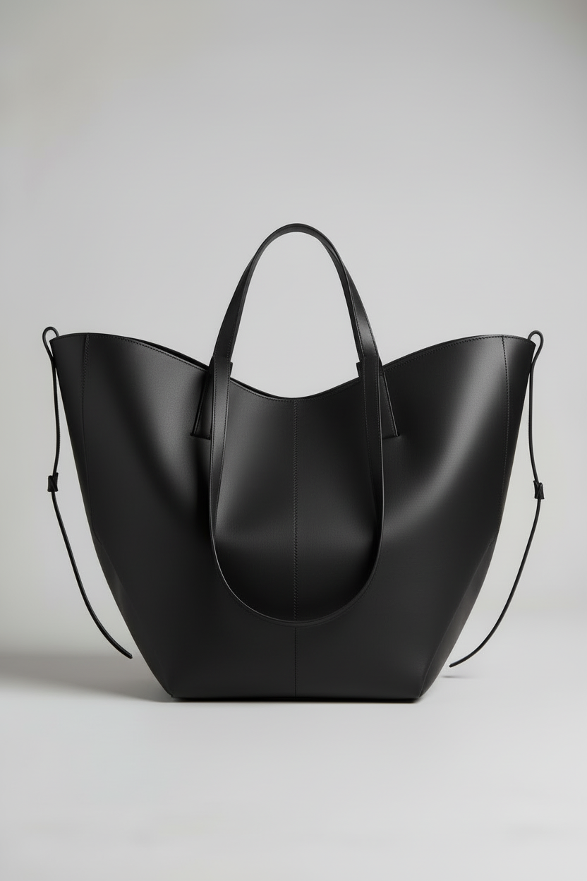 Shopper Dames | Ruime Schoudertas in Leerlook - Zwart 3.0