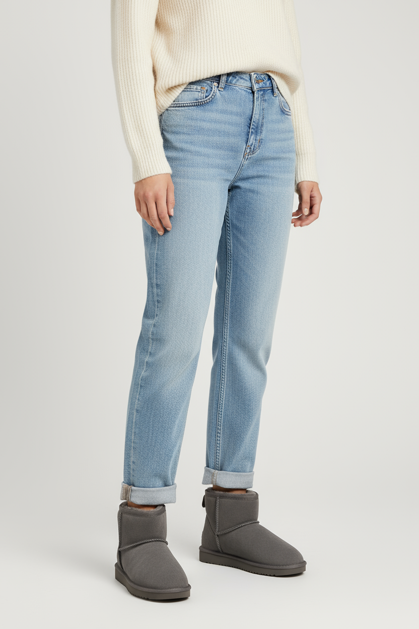 Snowboots Dames | Gevoerde Laarzen Winter - Grijs 2.0