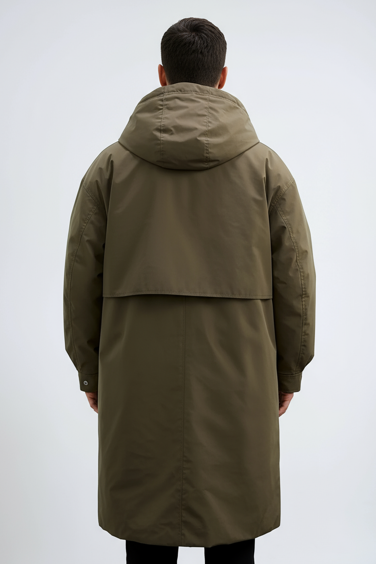 Winterjas Heren | Gewatteerde Parka met Capuchon - Donkergroen 3.0