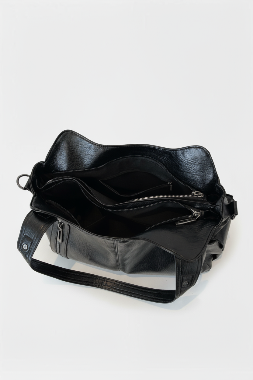 Schoudertas Dames | Ruim Model met Vakken in Leerlook